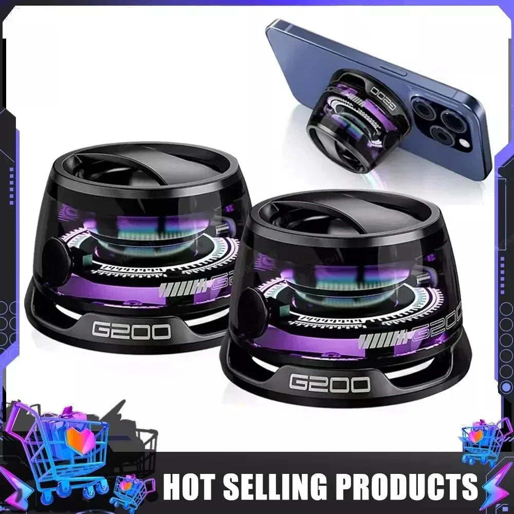 Multifunctional Bluetooth 5.3 Speaker Mini Speaker Portable Magnetic Speaker with RGB Color Light and Phone Holder for ios 2025