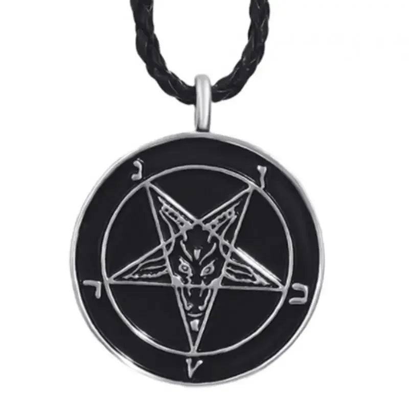 Vintage Lucifer Demon Ram Necklace – Gothic Satanic Pendant for Men – Eye of Truth Punk Party Jewelry - Premium pendant from Lizard Vigilante - Just $16.66! Shop now at Lizard Vigilante