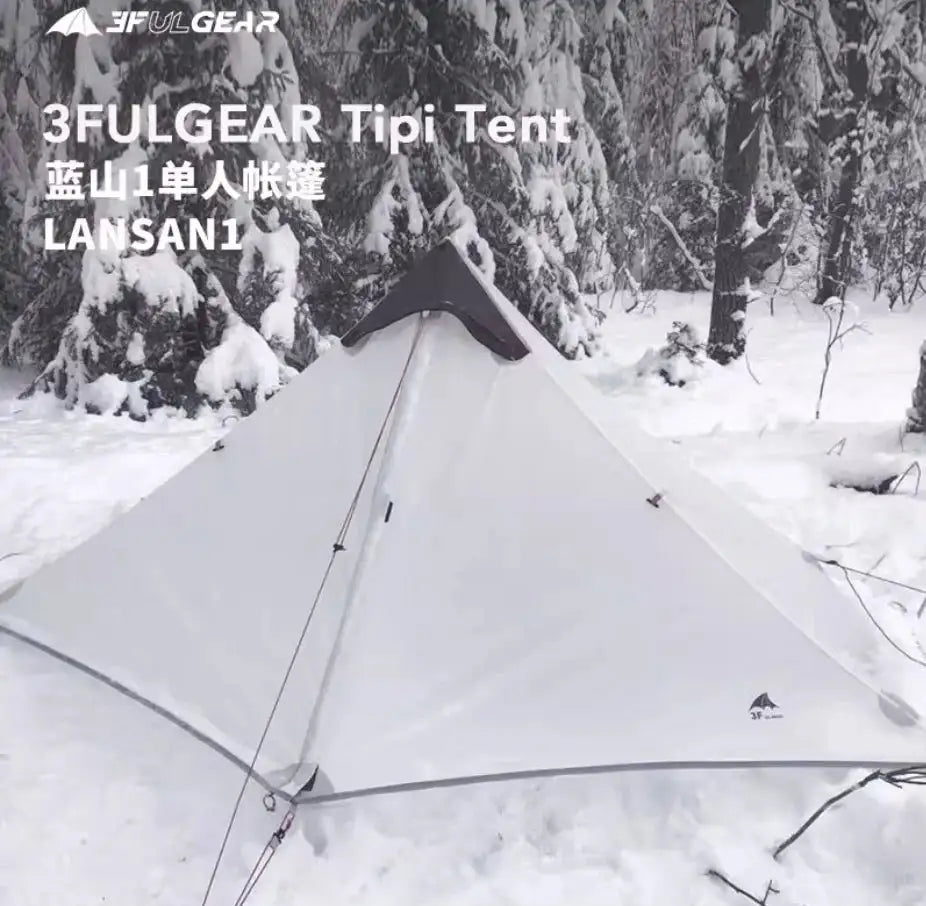 3F UL Gear Lanshan1 Ultralight Tent 3/4 Season Portable Backpacking Tent for 1p Double Layer Tent for Camping, Climbing, Hiking