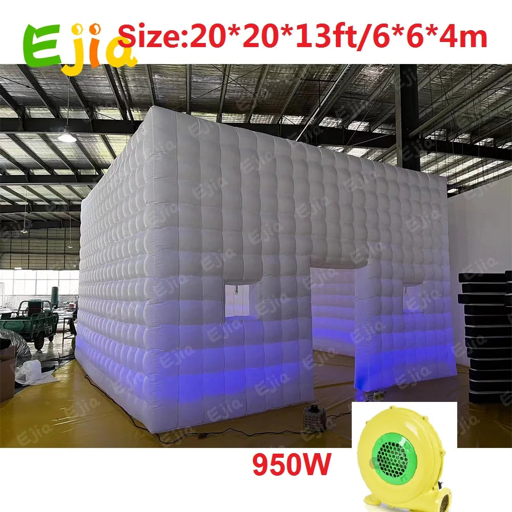 20/26FT LED Inflatable Night Club – Extra Large Inflatable Party Tent with Blower for Ultimate Nightlife Experience – LED Lights for Stunning Visuals - Premium bounce house from Lizard Vigilante - Just $1591.08! Shop now at Lizard Vigilante