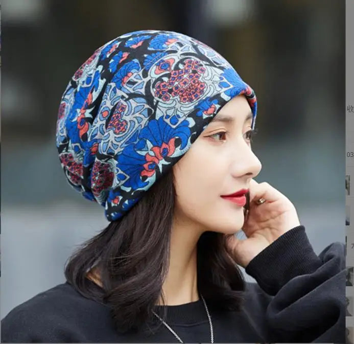 Fashion Double Head Cap Bib Twist Cap Multi-Functional Printed Scarf Cover Cap Neck Cap Face Mask Headscarf Cap C081 - Premium  from Lizard Vigilante - Just $7.99! Shop now at Lizard Vigilante