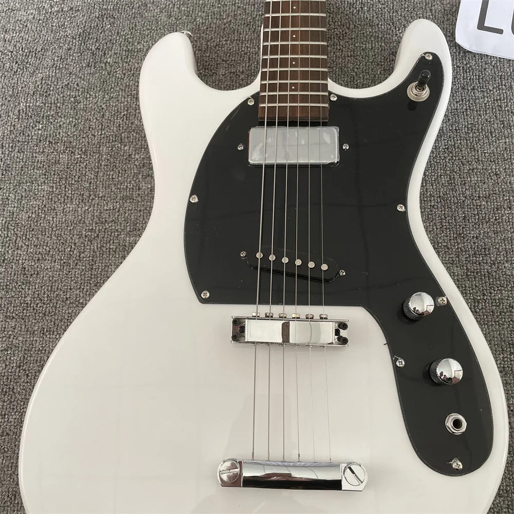 Mosrite Mark II White Riotcaster | Tune-A-Matic Street Weapon With Mini-Humbucker Growl & Rosewood 22-Fret Fury