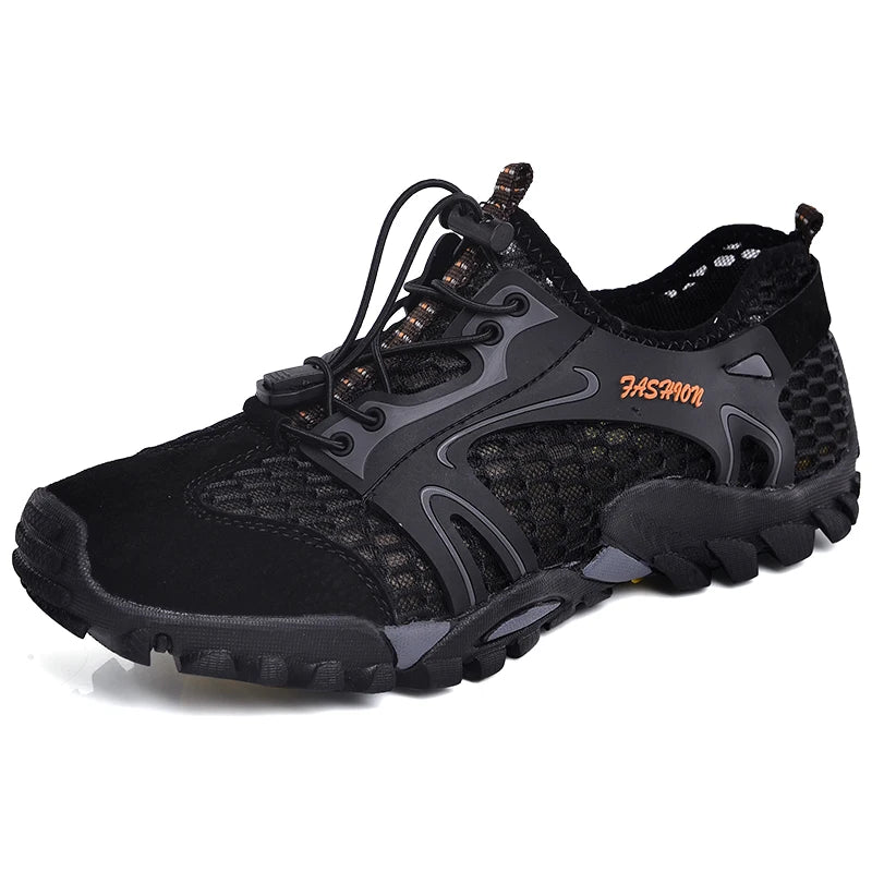 Men's Breathable Waterproof Suede Mesh Hiking Shoes | Quick-Dry Rock Climbing & Outdoor Sport Sneakers - Premium Shoes from Lizard Vigilante - Just $48.88! Shop now at Lizard Vigilante