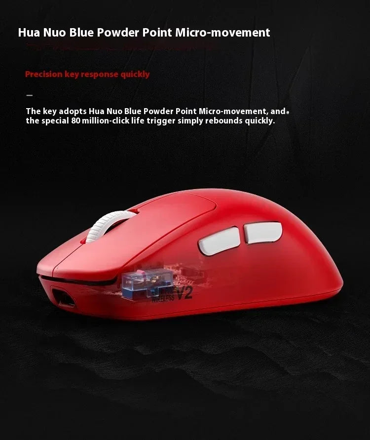 Waizowl OGM Pro V2 Hades Gaming Mouse Customize Wireless Three-Mode Paw3950 30000dpi Lightweight Gaming Mouse E-sports Ergonomic