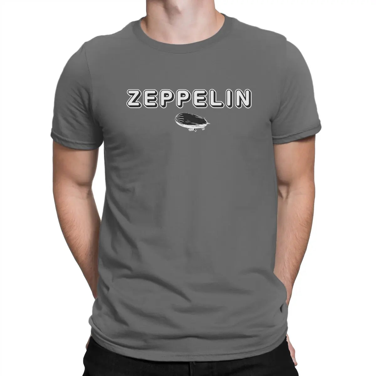 Vintage Men's T Shirt Led Band Zeppelin Funny Tee Shirt Short Sleeve O Neck T-Shirt Cotton Printed Tops - Premium T-Shirt from Lizard Vigilante - Just $20.79! Shop now at Lizard Vigilante