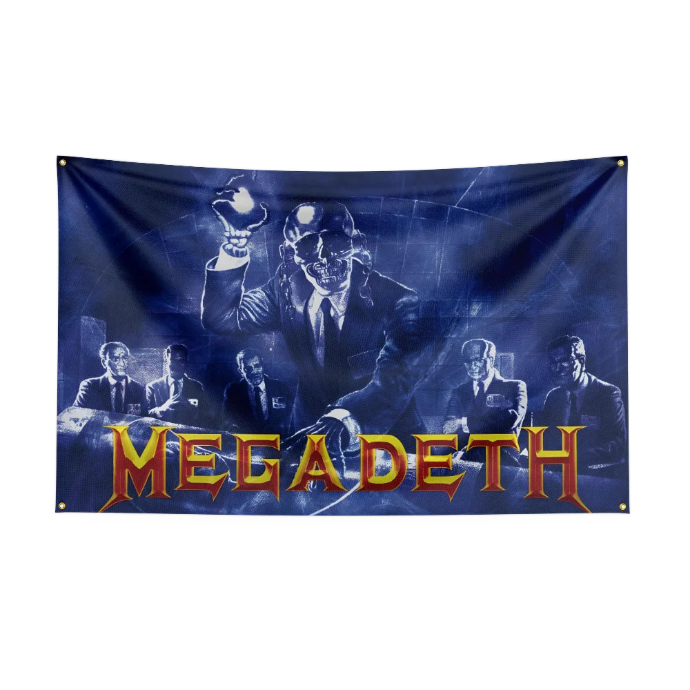 Megadeth Band Flag – Heavy Metal Rock Polyester Banner for Bedroom & Outdoor Wall Art - Premium flag from Lizard Vigilante - Just $17.99! Shop now at Lizard Vigilante