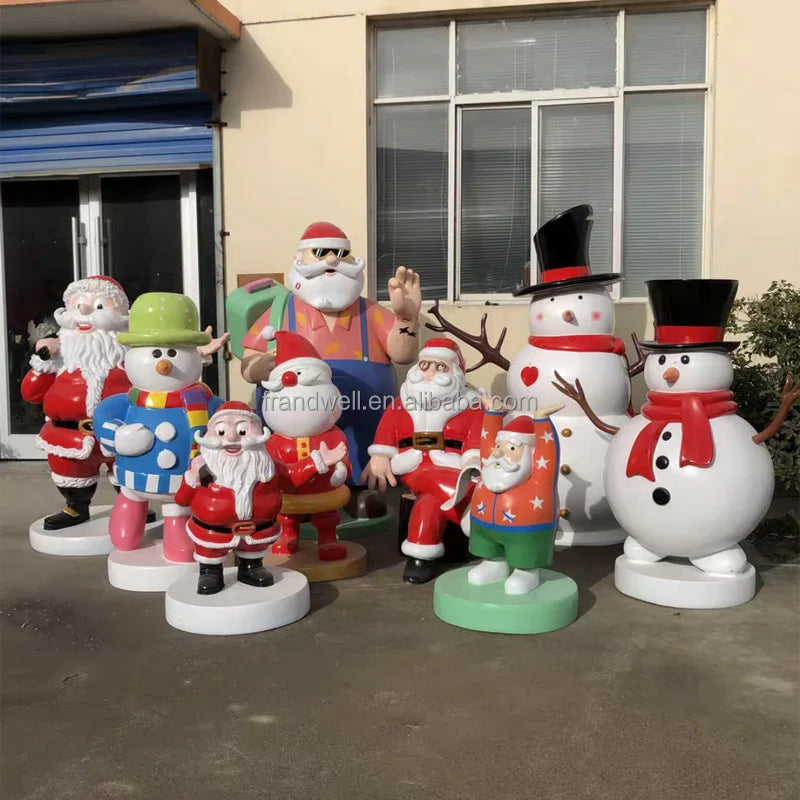 Outdoor Christmas Tree Decoration Life Size Christmas Statue For Sale