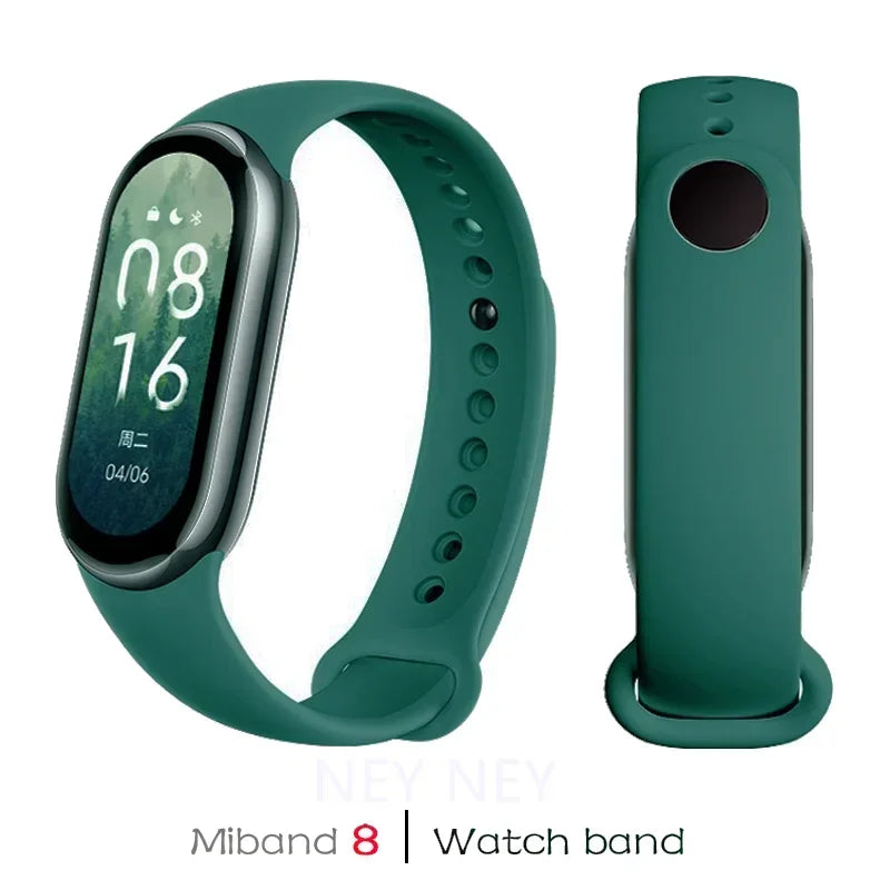 Sport Watchbands For Xiaomi Mi band 8-9 NFC Replacement miband9/8 silicone Bracelet waterproof Strap smart mi band 9 Accessories