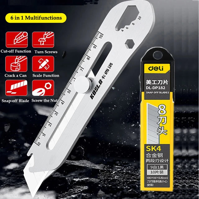 Lizard Vigilante 6-in-1 Stainless Steel Utility Knife: The Ultimate Weapon for Every Badass – Cutter, Opener, Ruler & More - Premium Utility Knife from Lizard Vigilante - Just $13.99! Shop now at Lizard Vigilante