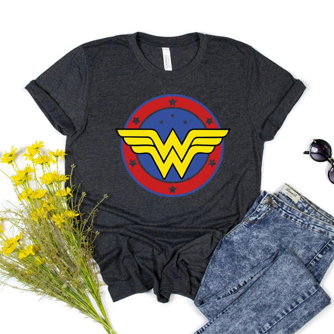 Wonder Female T-Shirt Mother's Day Gift T Shirt Feminist Shirt Girl Power Tshirt Superhero Mama Tee Wonder Mom Woman Graphic Tee - Lizard Vigilante