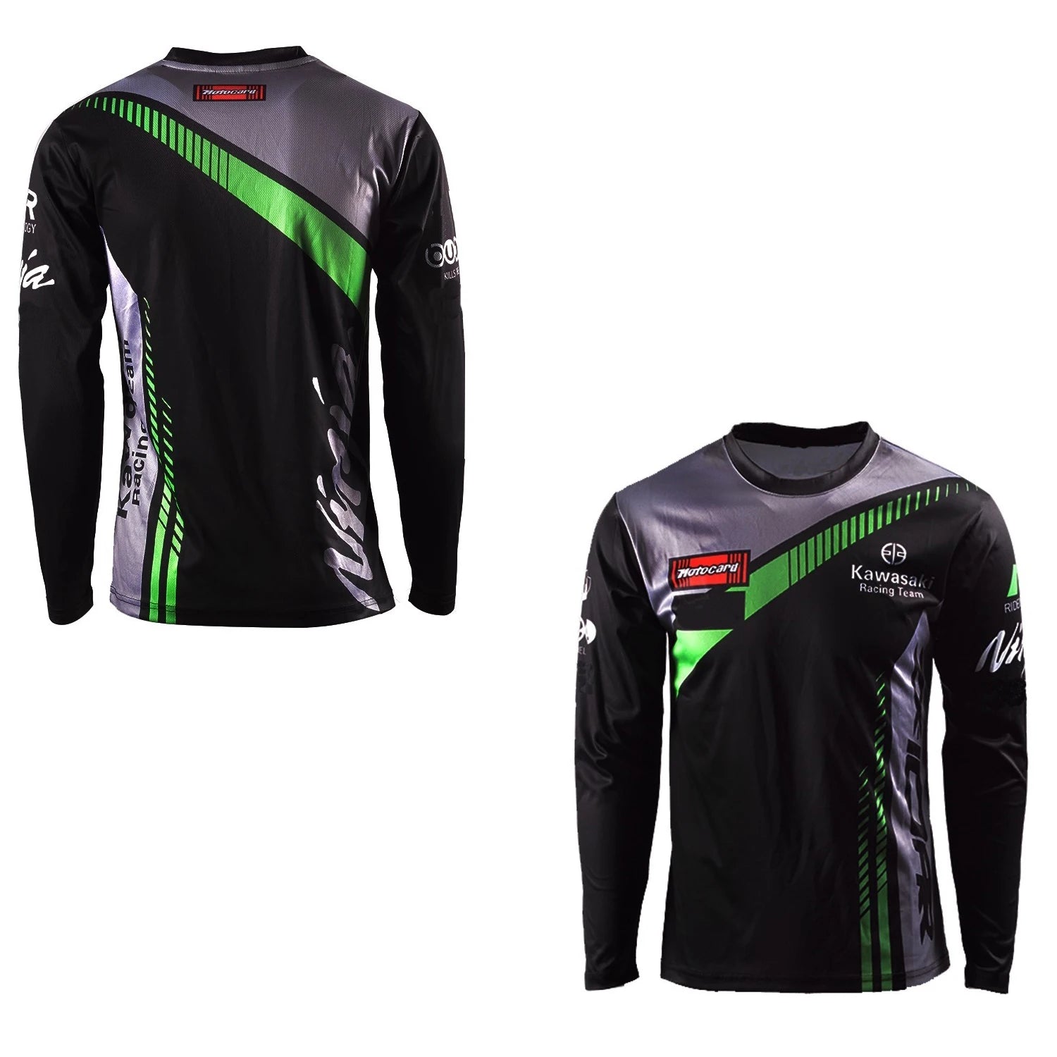 2024 Kawasaki Motorcycle Racing Long Sleeve T-Shirt – Men, Women, and Kids Sportswear for Spring and Autumn Casual Style - Premium shirt from Lizard Vigilante - Just $31.08! Shop now at Lizard Vigilante