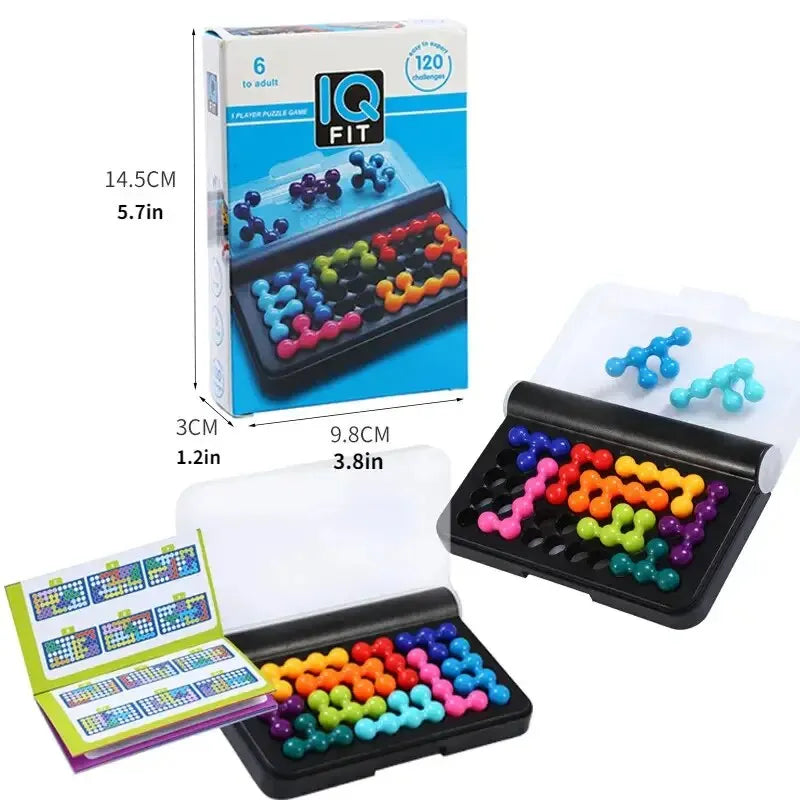 3D IQ Puzzle Board Game | 120 Logical Challenges, Pyramid Beads Montessori Toy for Kids and Teens | Portable Brain Teaser & Educational Travel Game - Premium board game from Lizard Vigilante - Just $18.99! Shop now at Lizard Vigilante