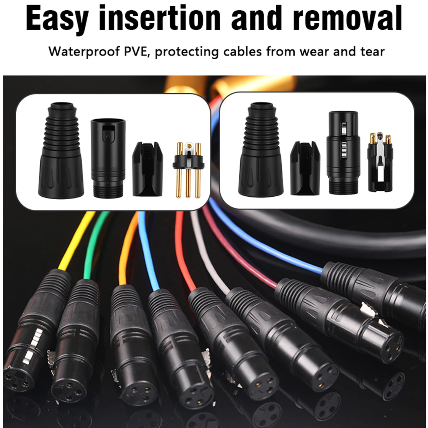 XLR Cable XSSH M/F 8 Channel Professional Multi-Media Snake Cable 8 Pairs Male to Female 3 Pin XLR Balanced Audio Extension Cord - Premium  from Lizard Vigilante - Just $72.99! Shop now at Lizard Vigilante
