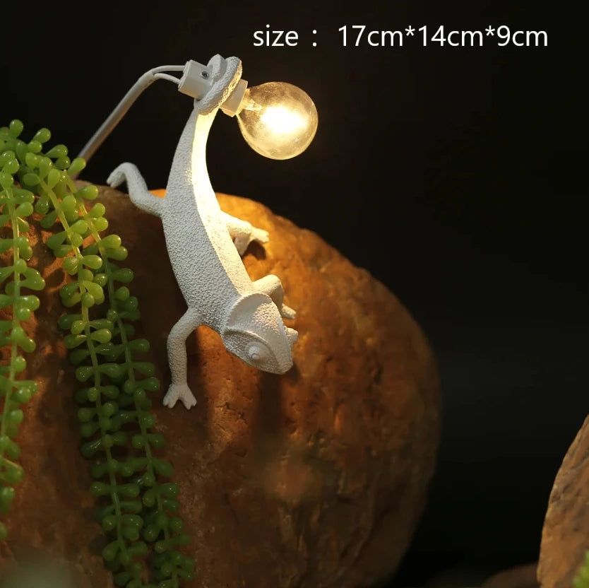 Resin Lizard Night Light Living Room Bedroom Modern Animal Chameleon Wall Lamps Led Table Lamps Home Decor Luminarie - Premium lizard light from Lizard Vigilante - Just $36.99! Shop now at Lizard Vigilante