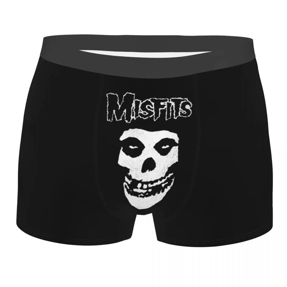 Misfits Skull Underwear Men Stretch Heavy Metal Music Boxer Briefs Shorts Panties Soft Sexy Underpants For Male - Lizard Vigilante