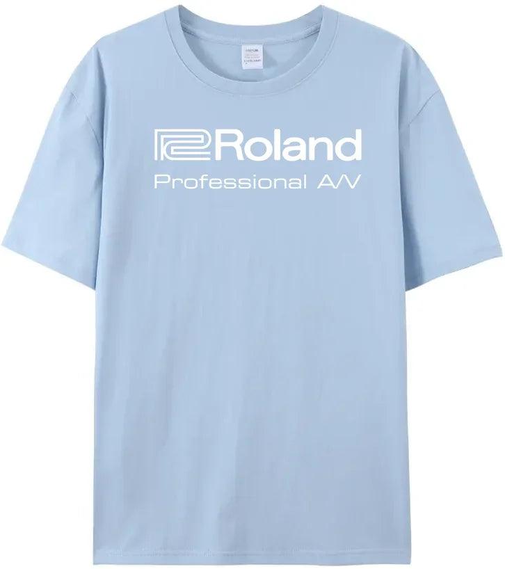 Roland Piano Print T-shirt Cool Trendy 100％ Cotton Top Tee with Cool Men's Brand - Lizard Vigilante