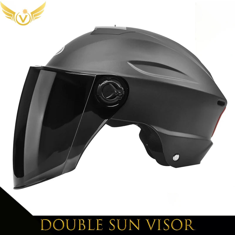 Electric Scooter Helmet Summer Vespa Chopper Motorcycle Helmets Safety Waterfall Soman Urban Articles Woman Men Moto Equipment - Lizard Vigilante