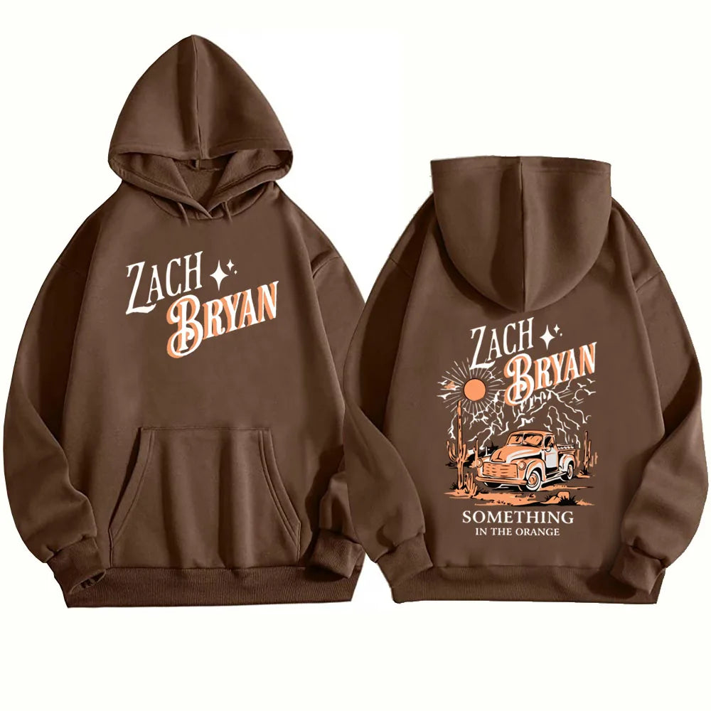 Zach Bryan "Something In The Orange" Hoodie – Western Country Music Inspired Pullover Sweatshirt for Men & Women, Cozy Fleece Hooded Top - Premium hoodie from Lizard Vigilante - Just $48.88! Shop now at Lizard Vigilante