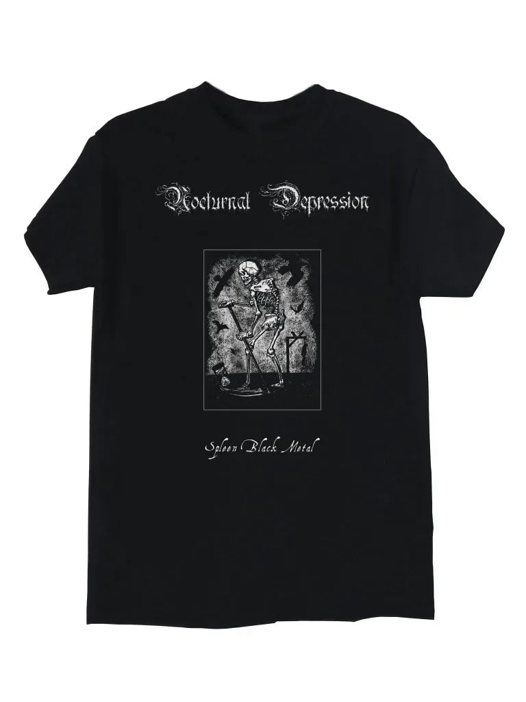 Nocturnal Depression Spleen Black Metal T-Shirt Black S-6XL - Premium T-Shirt from Lizard Vigilante - Just $24.39! Shop now at Lizard Vigilante