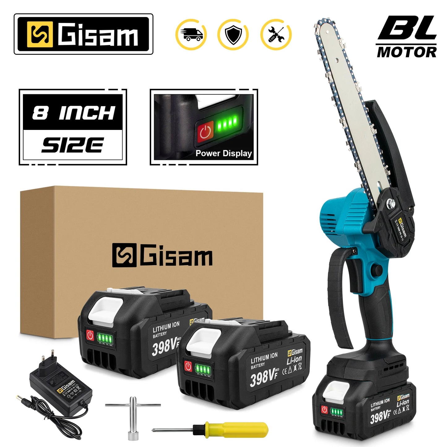 8-Inch Brushless Mini Electric Chainsaw – Handheld Pruning Power Tool for Makita 18V Battery, Woodworking & DIY - Premium chainsaw from Lizard Vigilante - Just $88.88! Shop now at Lizard Vigilante