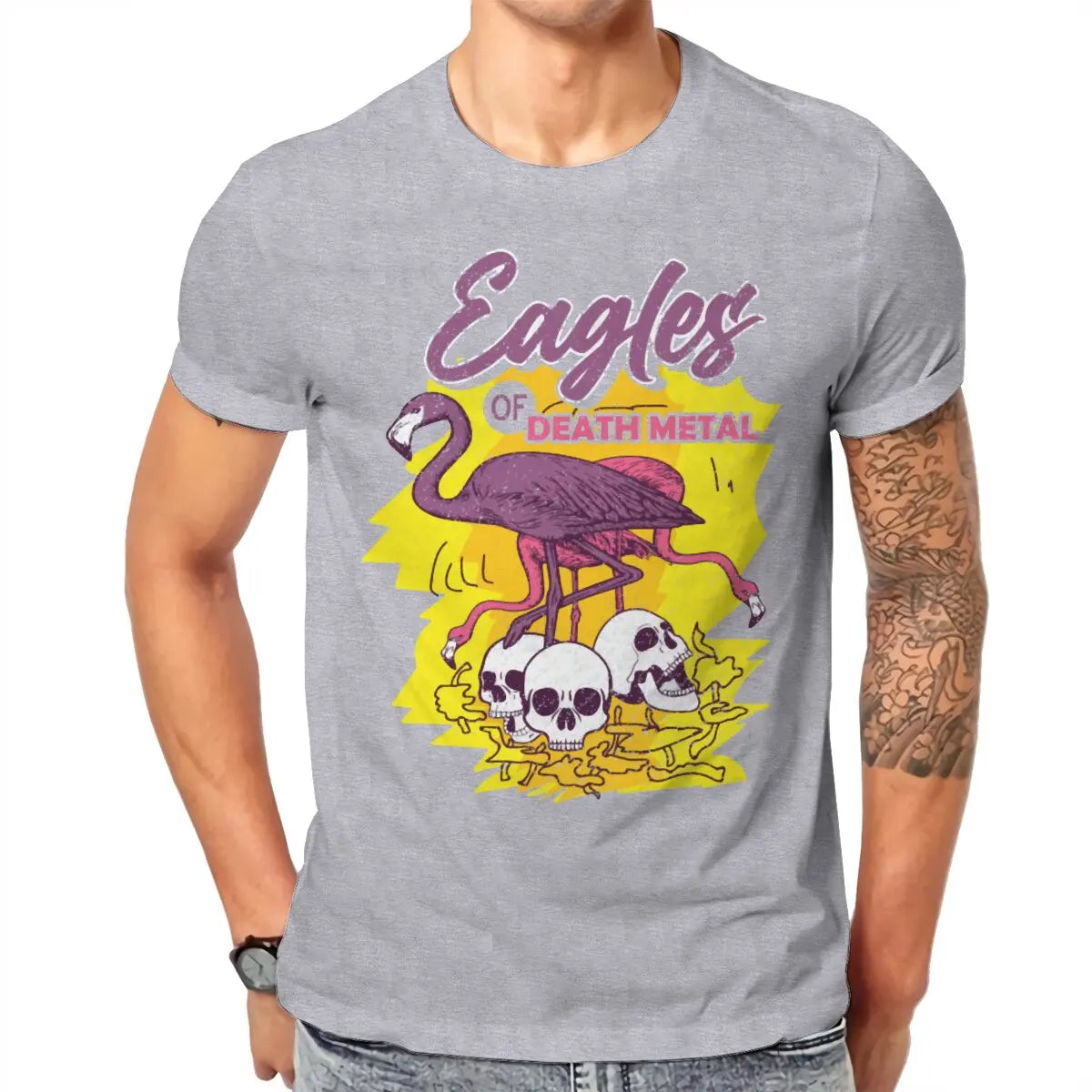 Eagles of Death Metal Rock Anthems and Musical Journeys Tshirt Harajuku Men Large Cotton Crewneck T Shirt - Premium  from Lizard Vigilante - Just $18.99! Shop now at Lizard Vigilante