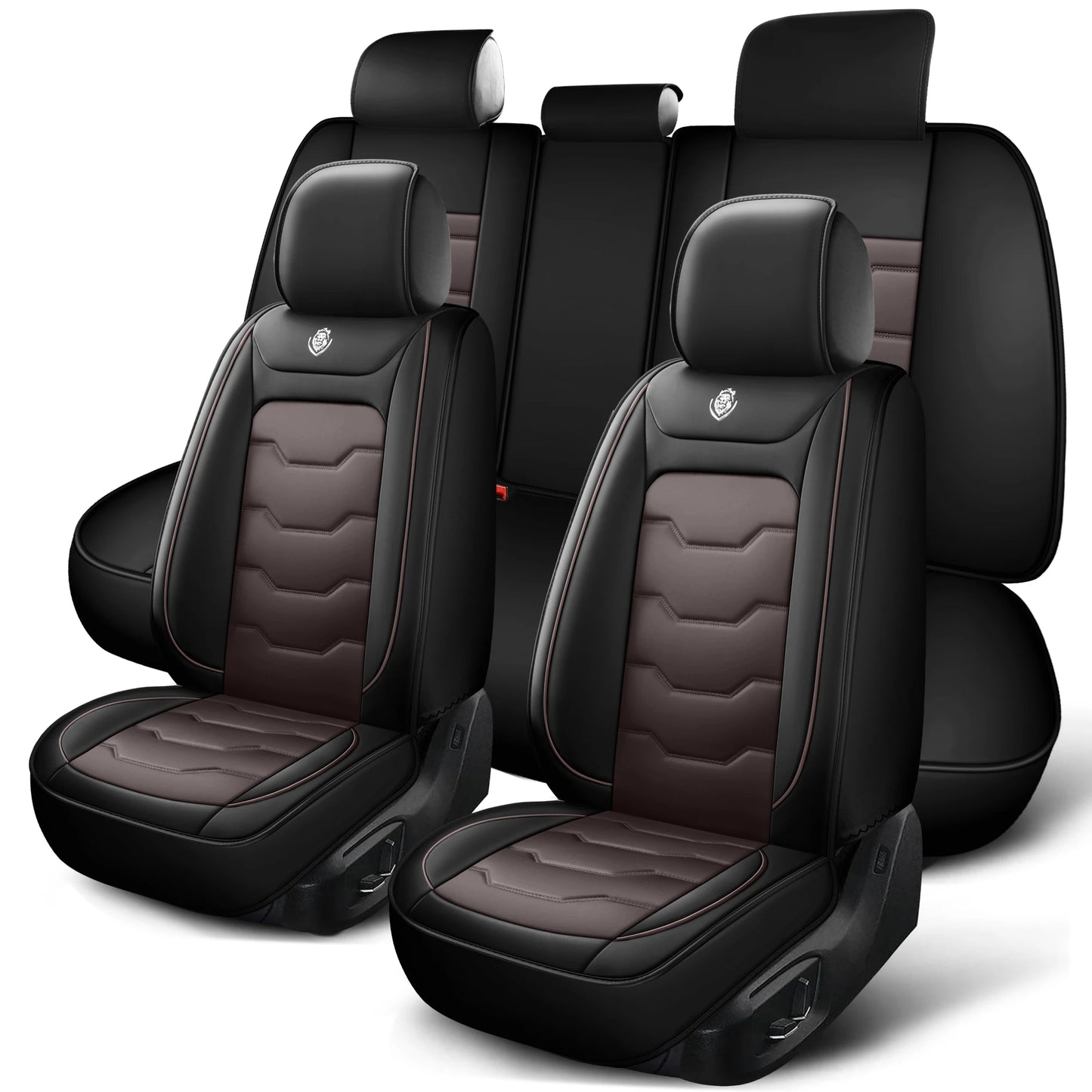 HellRide Universal 5-Seater Leather Seat Armor — Airbag Safe, All-Season Fit, Diamond-Stitched Comfort for Cars, SUVs & Pickups