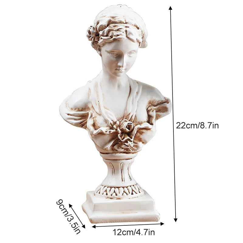 Goddess Bust Statue Classical De Milo Tabletop Decor Gift Greek Roman Mythology Art Replica Resin Venus Sculpture Home Office