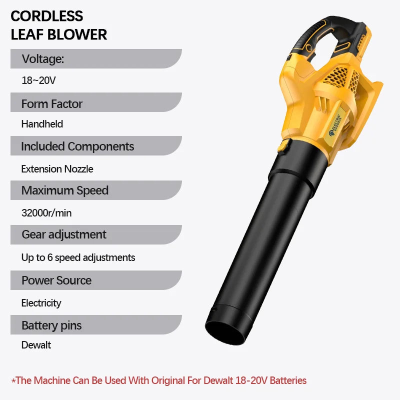 Electric Goddess EG-32000R — Cordless 6-Gear Air Blower Beast | 20V Compatible Superpower for Snow, Leaves, Dust & Chaos