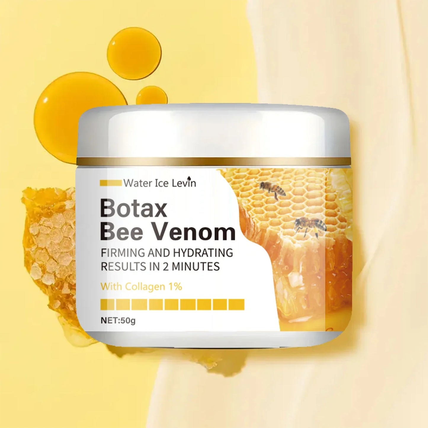 Translucent Collagen Enhancer Smoothes Fine Lines and Wrinkles Within 2 Minutes | All Light Beige Type, Alcohol-Free, Hydroxamic Acid, Injection of Vitamin E, Skin Firming Cream