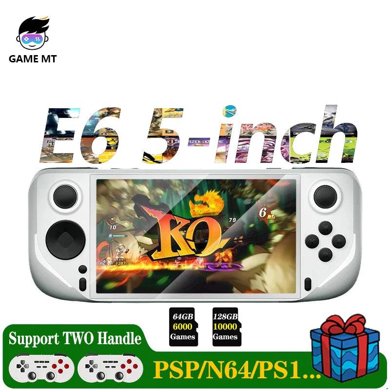 E6 Handheld GAME Console Portable Video Game 5-inch IPS Screen Retro Gamebox With 2.4G Wireless Controller Support PSP PS1 N64 - Lizard Vigilante