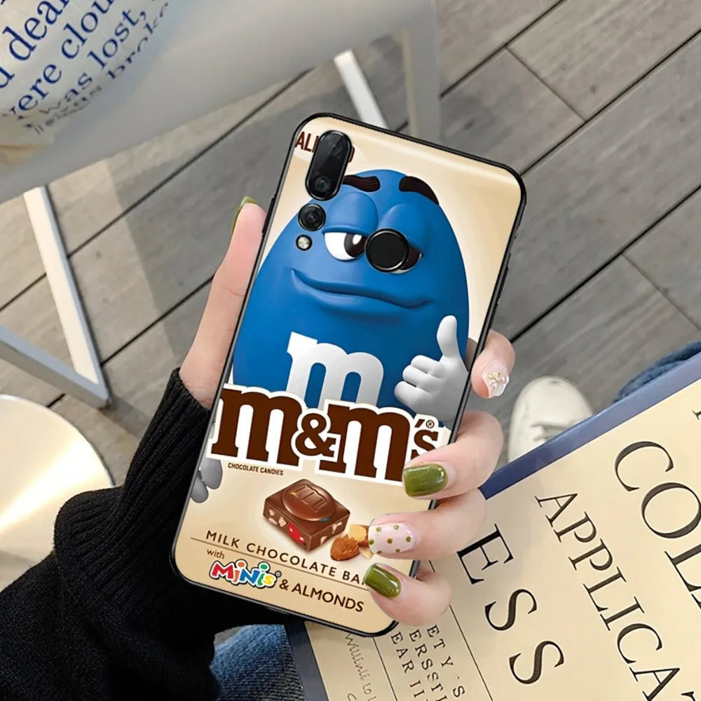 M&Ms Chocolate-Themed Phone Case – Soft Black TPU Full Coverage Shell for Huawei Y Series (Y9, Y6, Y7, Prime, Enjoy & More) - Premium cell phone case from Lizard Vigilante - Just $19.88! Shop now at Lizard Vigilante