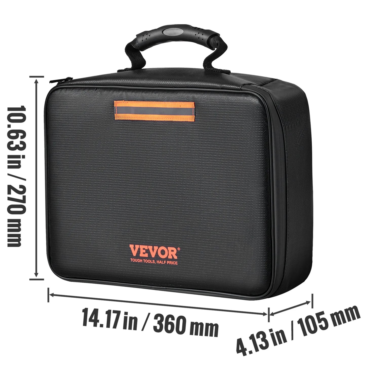 VEVOR Fireproof Document Box with 3 Storage Layers Fireproof Document Bag for Wallet Money Storage Passport Documents Bank File - Premium  from Lizard Vigilante - Just $15.99! Shop now at Lizard Vigilante