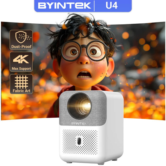 BYINTEK LOVE U4 Smart Mini Home Theater Projector – 4K 1080P Video with WiFi for Smartphone Cinema - Premium projector from Lizard Vigilante - Just $199.99! Shop now at Lizard Vigilante