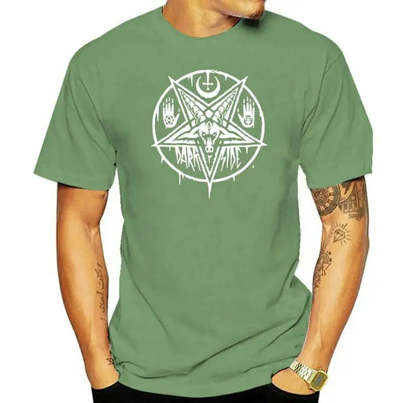 PENTAGRAM BAPHOMET Satan Swedish Music Group T-Shirt Metal Nation Tee - Premium T-Shirt from Lizard Vigilante - Just $22.99! Shop now at Lizard Vigilante