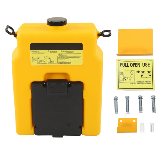 Deadeye 53 – Emergency Eye Wash Station (14 Gal Wall-Mounted, Refillable, No Plumbing)