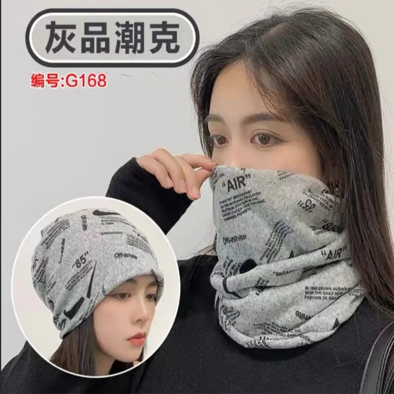 Fashion Double Head Cap Bib Twist Cap Multi-Functional Printed Scarf Cover Cap Neck Cap Face Mask Headscarf Cap C081 - Premium  from Lizard Vigilante - Just $7.99! Shop now at Lizard Vigilante