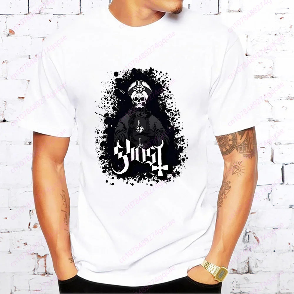 “ECHOES OF THE DAMNED” – GHOST Band Heavy Metal Tee for Men | Summer Fashion T-Shirt for the Loud, the Lost & the Legends - Premium t-shirts from dsers - Just $22.99! Shop now at Lizard Vigilante