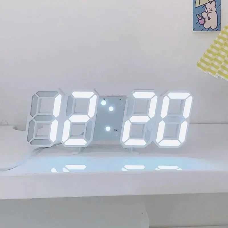 Digital Decoration for Bedroom Desk Watches Led Wall Clock Living Room Alarm Modern Home and Decoration Electronic Table Decor
