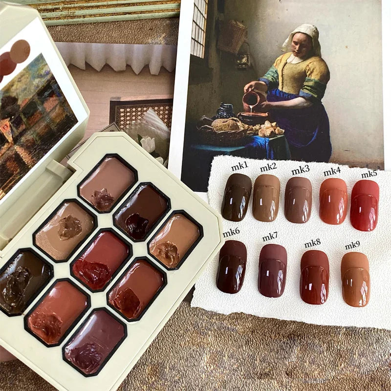 16 Color Cream Nail Gel Polish Solid Nail Gel Palette Mud Painting  Nail Art Design Soak Off UV Gel Varnish Gel Lacquer