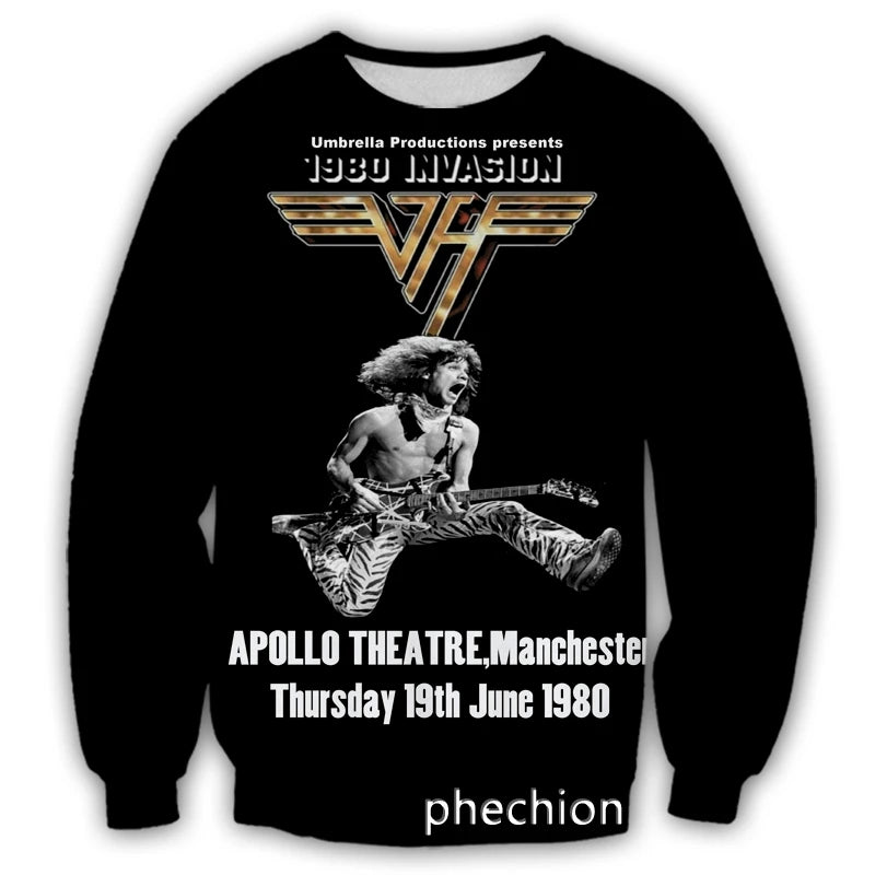 3D Printed Van Halen Unisex Sweatshirt Band Casual Fashion Streetwear Men Loose Sporting Sweatshirt - Premium sweatshirt from Lizard Vigilante - Just $43.88! Shop now at Lizard Vigilante