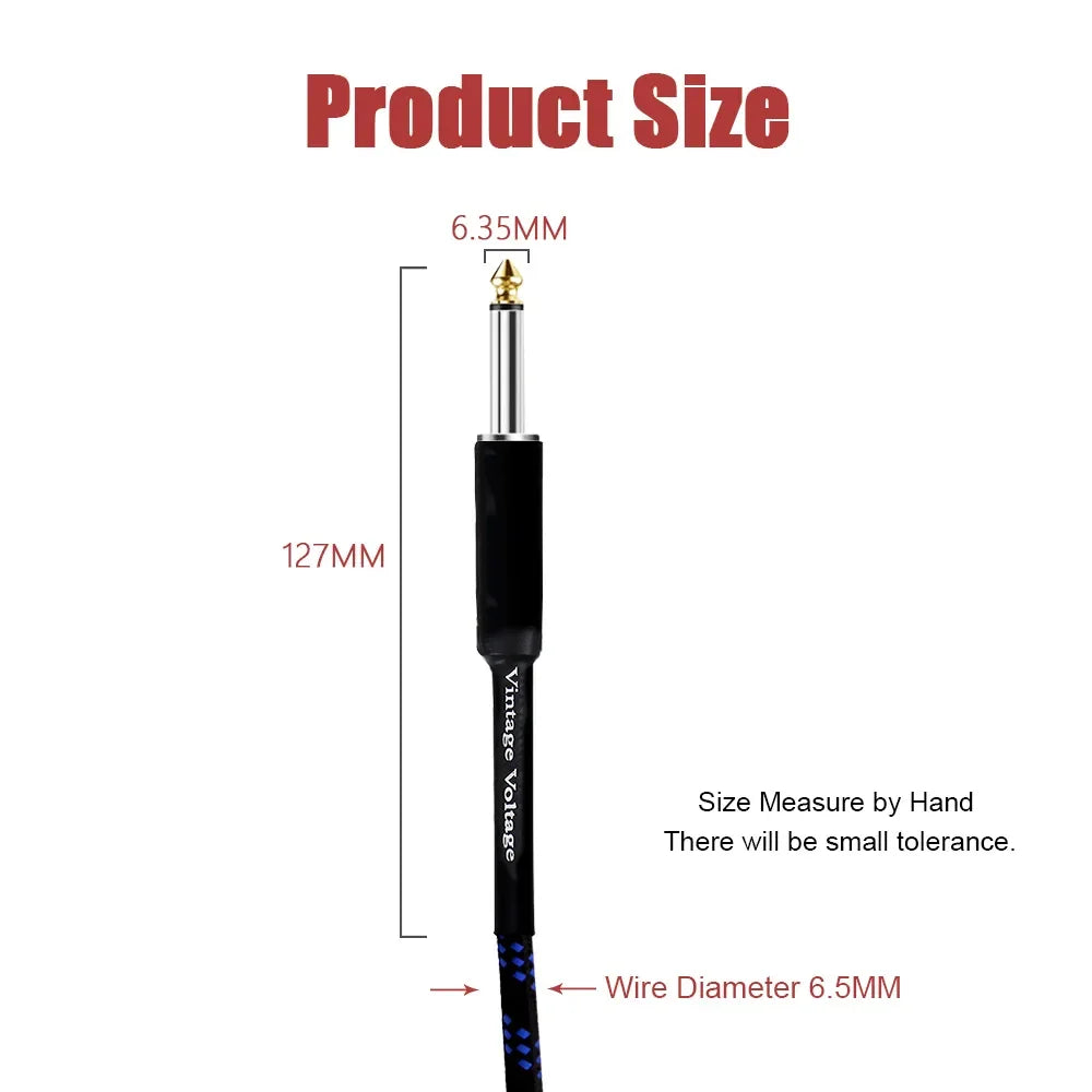 Guitar Cable Wire Cord Jack Line Bass Electric Box Audio Cable Noise Reduction Line Shielded Cable 3/6/10 Meters - Premium cable from Lizard Vigilante - Just $14.99! Shop now at Lizard Vigilante