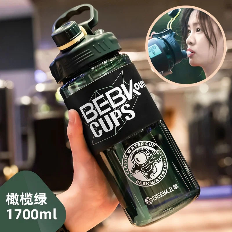 Sturdy 2l 3l Gym Water Bottle With Straw – Bpa Free Travel Jug For Sports, School, And Heavy Metal Hydration