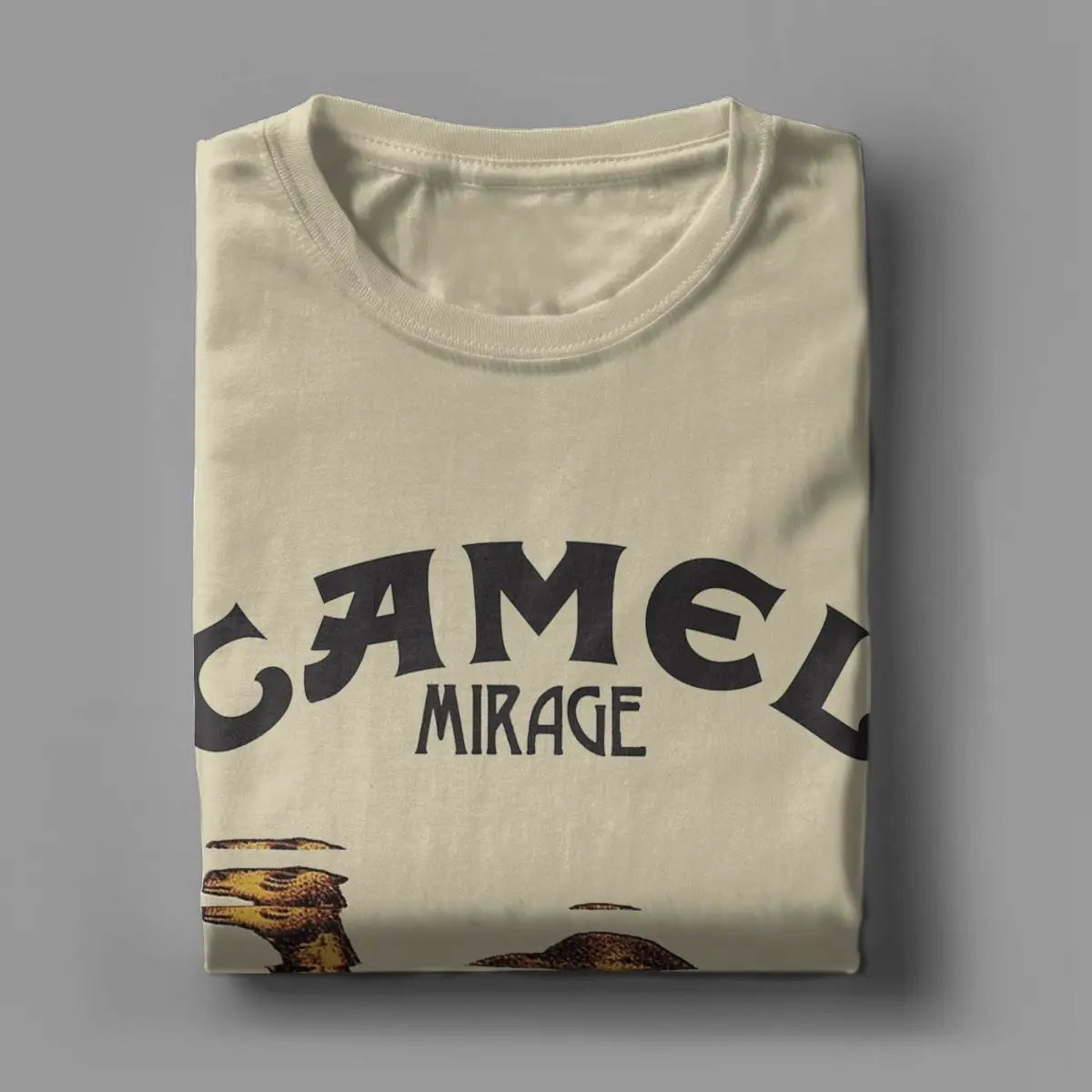 Camel Mirage Band T Shirt Men's Pure Cotton Novelty T-Shirts Crew Neck Tees Short Sleeve Tops 4XL 5XL - Premium  from Lizard Vigilante - Just $18.99! Shop now at Lizard Vigilante