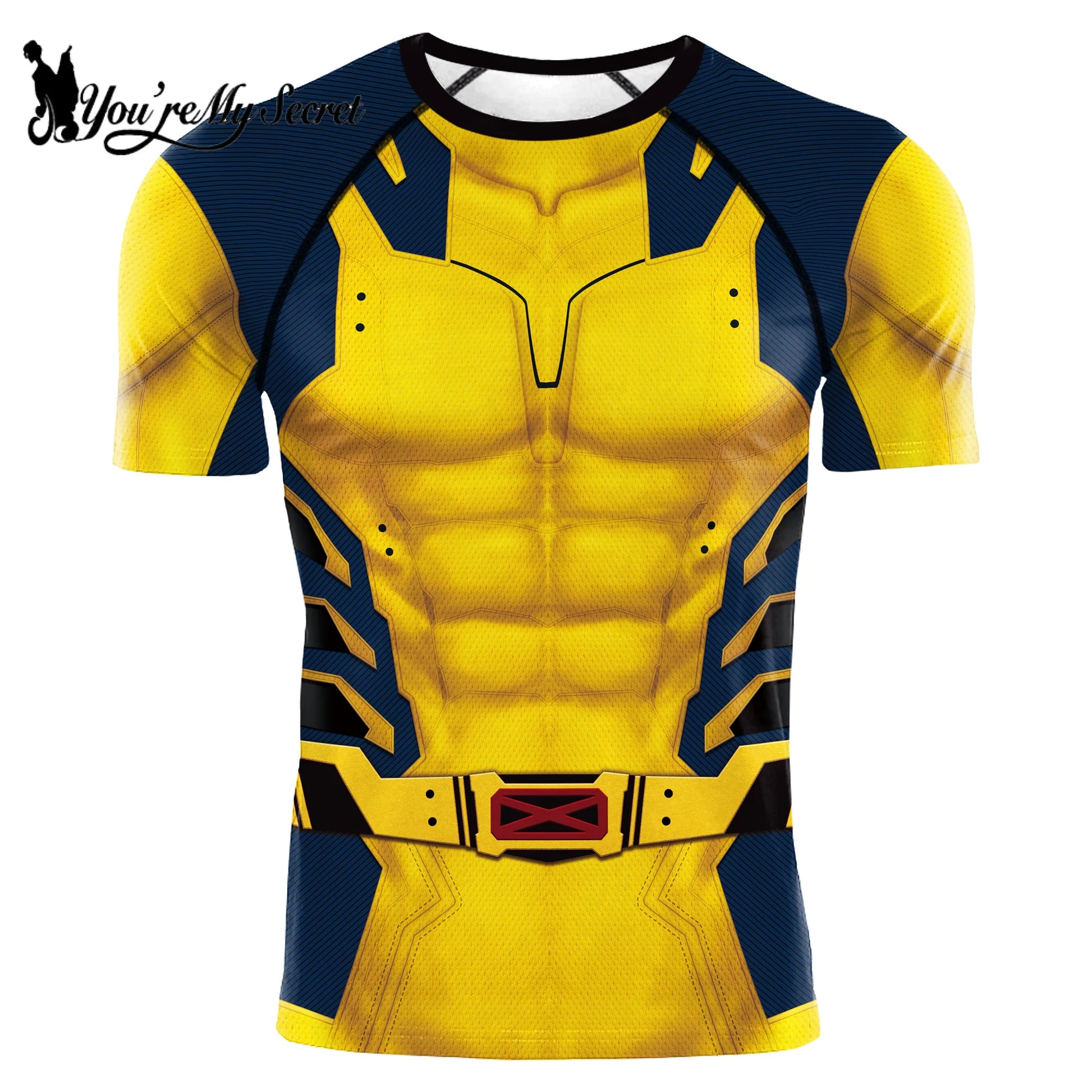 Wolverine Deadpool Superhero Compression Shirt – Men's Cosplay Costume for Halloween and Parties - Premium tee from Lizard Vigilante - Just $31.08! Shop now at Lizard Vigilante