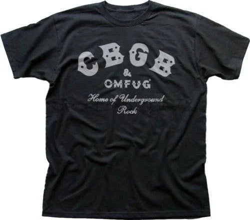 NYC Punk Rock T-Shirt – CBGB & OMFUG Graphic Tee for Men, Black Cotton Summer Wear - Premium T-Shirt from Lizard Vigilante - Just $24.99! Shop now at Lizard Vigilante