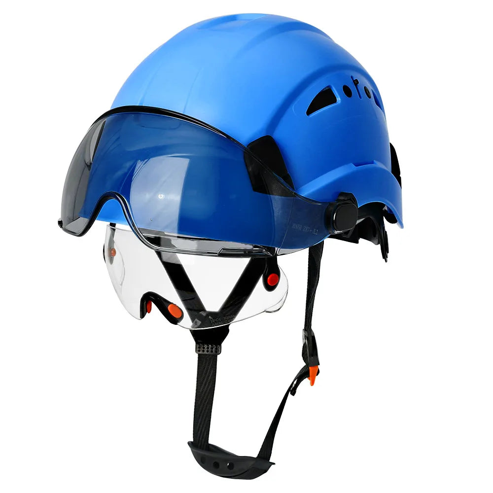 CE-Certified Construction Safety Helmet with Built-In Visor Goggles – ANSI Industrial ABS Hard Hat for Engineers - Premium  from Lizard Vigilante - Just $53.88! Shop now at Lizard Vigilante