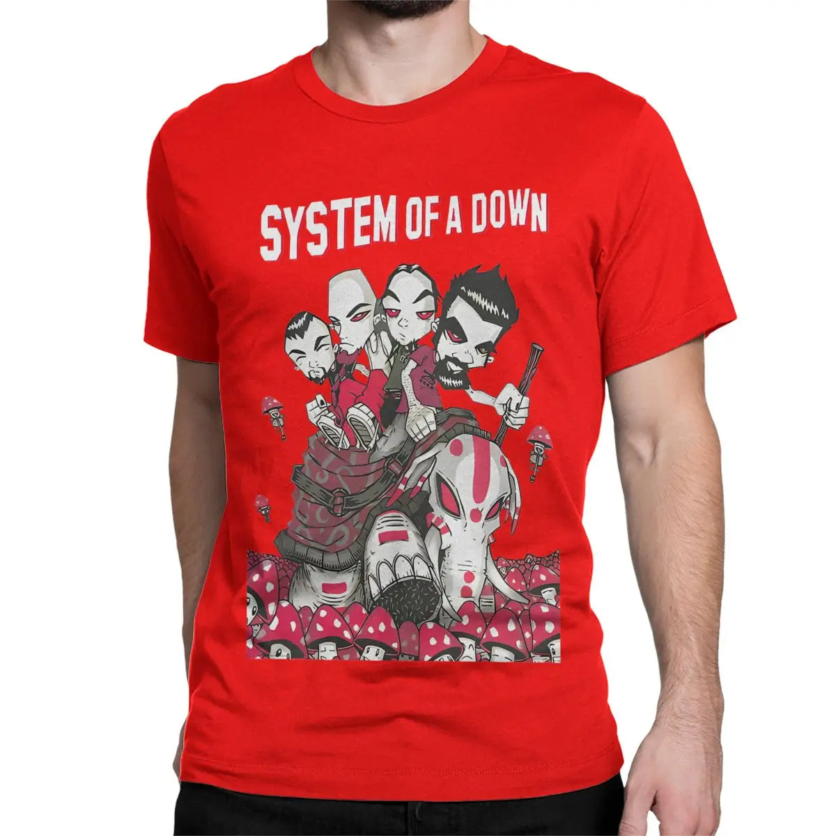 System of A Down SOAD Rock Heavy Metal Band T Shirt for Men Women Pure Cotton Vintage T-Shirt SOAD Tees Short Sleeve Tops 4XL 5XL - Lizard Vigilante