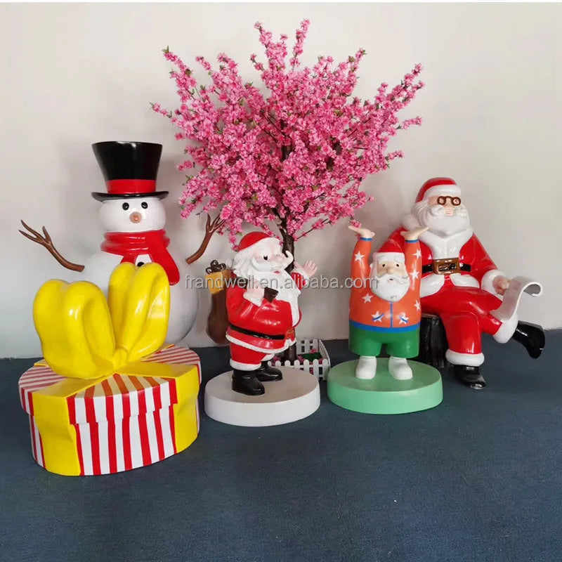 Outdoor Christmas Tree Decoration Life Size Christmas Statue For Sale