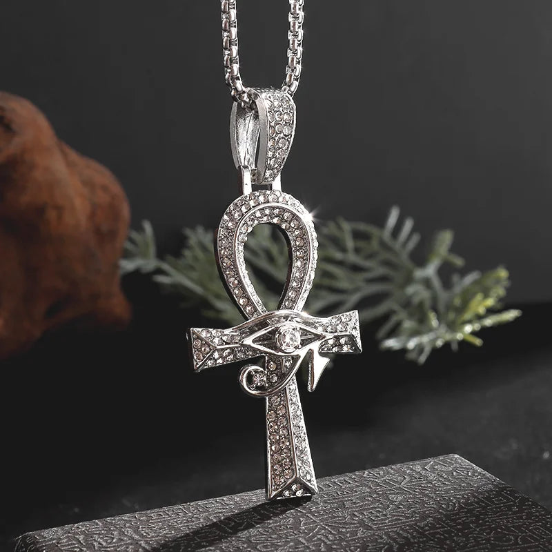 Exquisite Shining Crystal Cross Necklace Pendant Lucky Charming Fashion Jewelry Gift Unisex