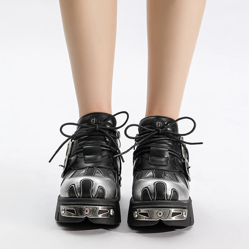 Oblivion Twin Flame Punk Platform Boots 2025 Dark Romance Edition